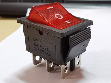 SWITCH IRS-2 12V,16A 250V AC, ON-OFF-ON 6PINS