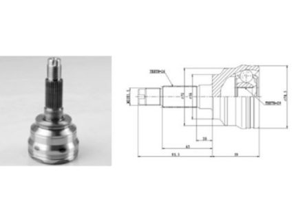 CV-JOINT for MAZDA MZ037