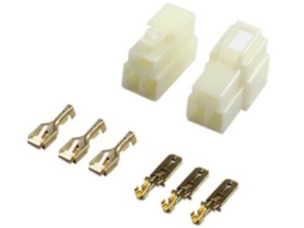 CC15903 Connector 3T 6.3mm PACHAS 3 ENTRADAS HEMBRA/MACHO SIN CABLE with Hook