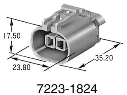 SQ-349 7223-1824-40 CONNECTOR fuel pump NISSAN SUBARU 2 PIN with cable
