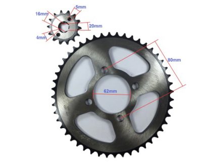 48T/14T CENTER:62MM GUIDE TO GUIDE:80MM 428H LINK:132