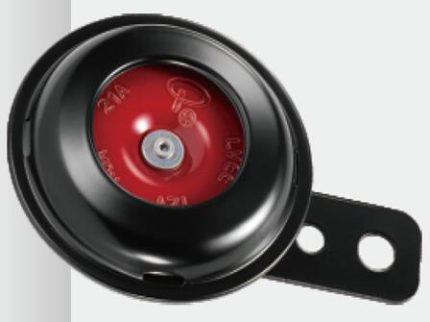 DL70-004 12V  65mm dia. 105-118dB H510Hz IPX5 Life 100k times RED core