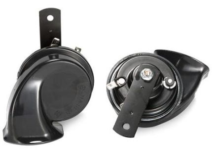 DH-1509 DISC HORN PITO 24V CORNETA OREJA DE PERRO NEGRO H500/20HZ L400/20HZ dia.85mm JGOX2
