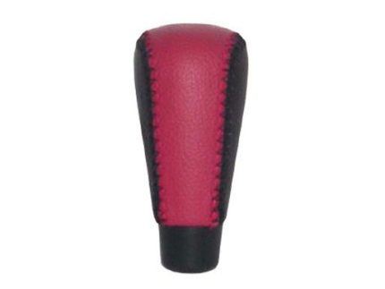 BOCHA PALANCA CAMBIOS CUERO,NEGRO-ROJO