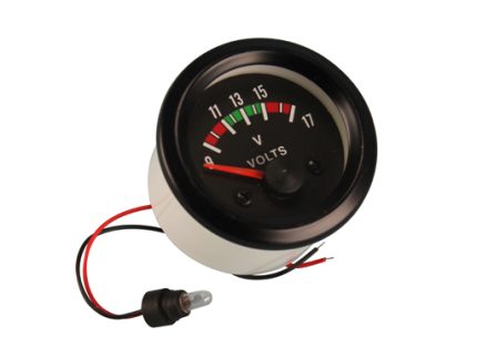 ST-155 VOLTAGE GAUGE 8-16V BLACK PANEL