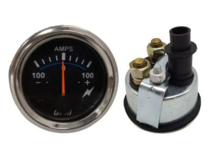 AMPERIMETRO BATERÍA 100-100 TABLERO NEGRO-ARO CROMADO GPM 216-002
