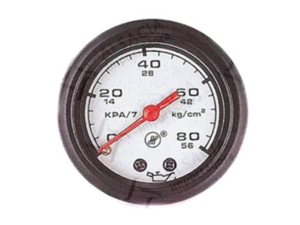 OIL PRESSURE GAUGE WITH WHITE PANEL 0-80