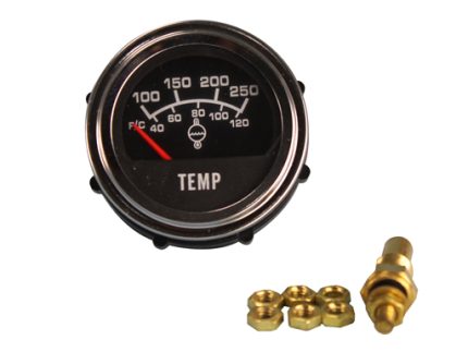 X-20010 FARIS WATER TEMP GAUGE 0-250 CENTIGRADE BLACK PANEL
