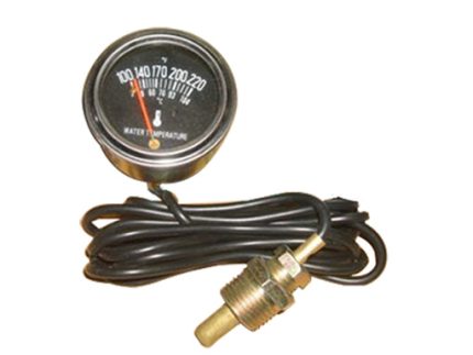 TEMP-13 WATER TEMPERATURE GAUGE 100-220 CENTIGRADE WITH INSTALL FITTING BLACK PANEL