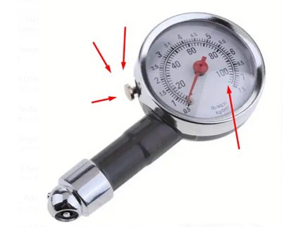 medidor con boton reset 100 psi