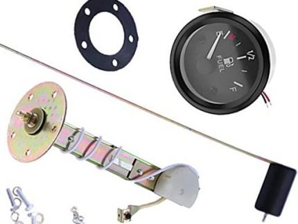 GF-520 Diesel FUEL GAUGE 50mm dia 12V w/FLOATER adjustable tank dia 38mm depth 125-675mm w/gasket