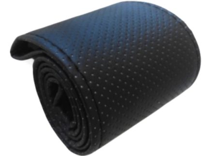 Car steering wheel cover PU leather black+black wire