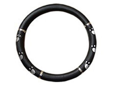 Steering wheel cover, PVC, grey footmark
