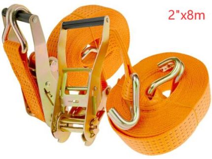 RT208 CINTAS AMARRE CON RACHET ANARANJA DE 2inch (50mm) x 8MT 50MM