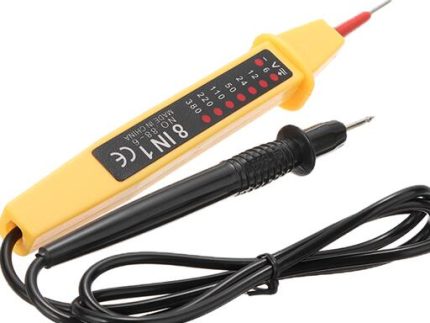 VT11802 8-12-24-50-110-220-380V Voltage Tester 8 IN 1 w/LED with 1 clip.