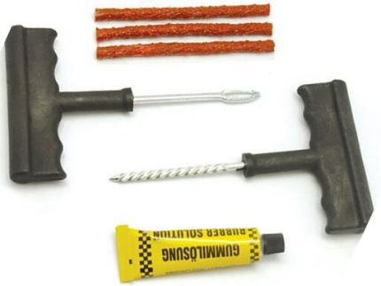TK16507 TIRE REPAIR KIT spiral pin + hole pin + super glue+ 3 rubber strpes