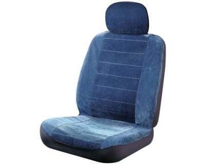 SEAT COVER Middle section blue/grey with sewing marks side section plain grey