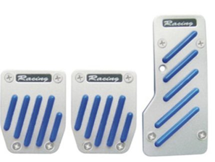 Pedal pad aluminium silver