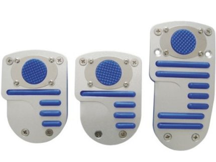 Pedal pad aluminium silver