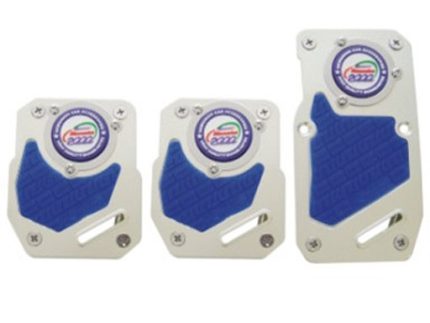 Pedal pad aluminium silver
