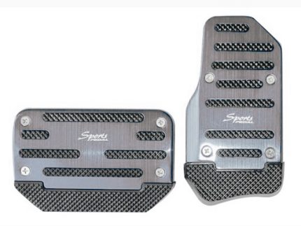 Pedal pad aluminium silver