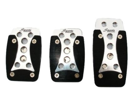 Pedal pad aluminium silver