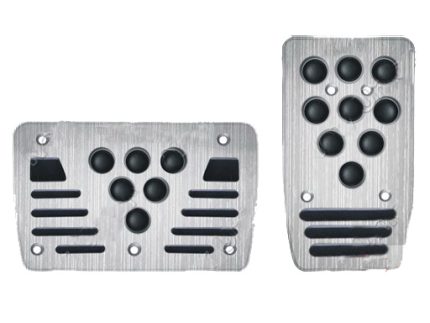 Pedal pad aluminium silver