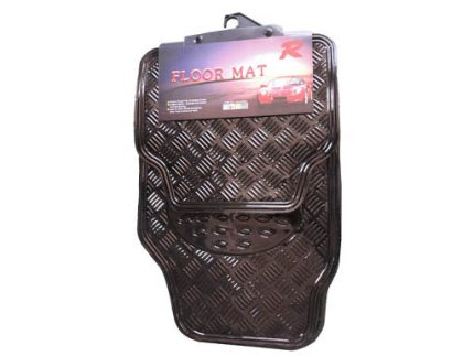 CMCP16 GLUED SEAM 3KGS FLOOR MAT 4 PCS/SET BLACK COLOR