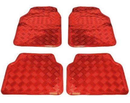 2.5KGS 70X45CM 45X41CM FLOOR MAT 4PCS/SET RED COLOR