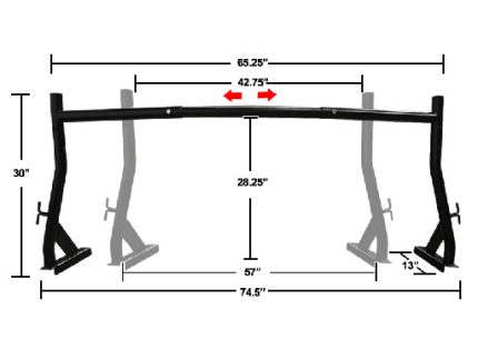 PICKUP TRUCK BED LADDER RACK 500LBS