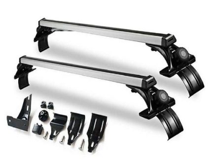 RR16212 RACKS Y ACCESORIOS-KIUSSI-ALUMINIO UNIVERSAL AUTOS SIN GOTERO 3 CHAPAS (1.20M)