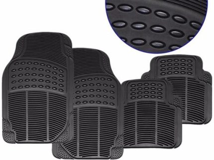 FLOOR MAT RL4001 PVC-NBR 4pcs set BLACK