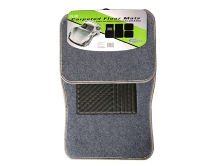 FLOOR MAT 4pcs/set 2kgs FABRIC 63x41CM 28x37CM GREY