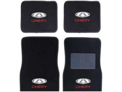 Polyester floor mats 1.5KGS 65.5×44.5cm 30×43.5cm 4pcs/set black color