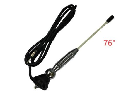 JBA404-8 function VHF/AM/FM mast section 1 Ext. 76 INCH cable 54INCH 90° adjusting fibreglass white
