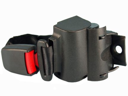 C016 2P RETRACTILE SAFETY BELT BLACK WITH LONG BAND 1.4M AND SHORT PART TOTAL 200MM