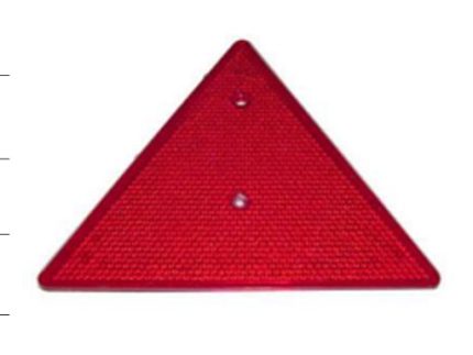 20BALKR lamp reflector OJO GATO TRIANGULO 15CM ROJO