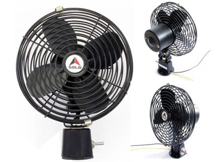 VENTILADOR CABINA 8" METAL NEGRO 24V