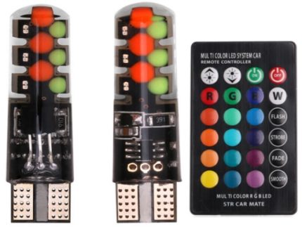 T10-COB-RGB 七彩色 LED WIDTH LIGHT DC12V T10-COB-RGB