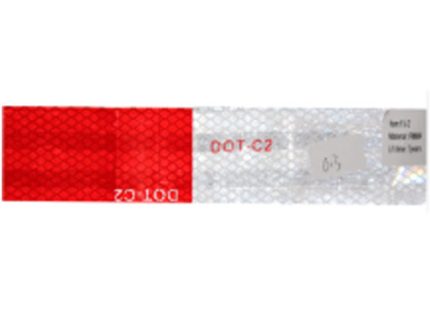 ACP200 REFLECTIVE TAPE RED AND WHITE SAME LENGTH   45.72mx5cm