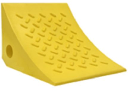 CUNA PU AMARILLA 5TON CAMIONETA 15X18X20CM TS768Y wheel chock PU yellow