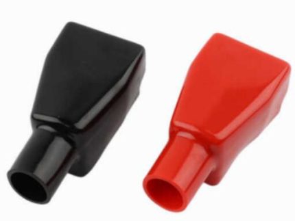TC-20AF TERMINAL COVER antiflame 70℃ PVC BLACK+RED inside 3/4x 1 3/8inch hole 5/8 inch ID for 2/0 cable