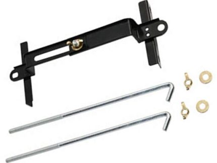 BH5707 FIJBAT BATTERY HOLDER ADJUSTABLE 2 STRAPS 1/4inch 4 GLANDS 3 BUTTERFLIES 1 CAR BOLT 1/4 width 12 14 17cm