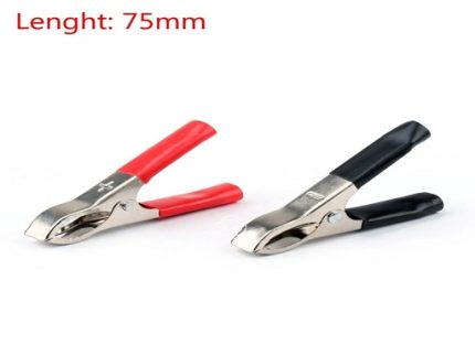 PINZA BATERIA - COCODRILO 30AMP CHICA 75MM (JUEGO X2)