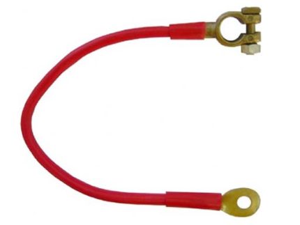 BS612 0.23MMX370X10MMX3M BATTERY CABLE COPPER CLAMP AND RED WIRE