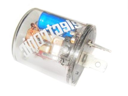 EF32L-GLASS FLASHER 12V 2P SELF-ADJUSTING 2-TERMINAL LED FLASHER 60-120 FLASHES PER MINUTE