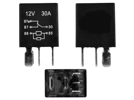 RELAY WITH RESISTOR- 5P 30AMP-12V WATER PROOF