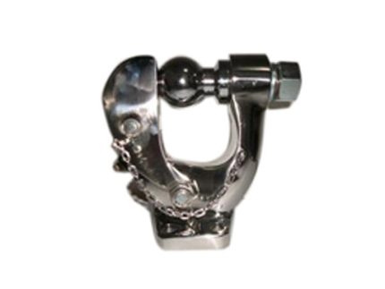 pintle hook with 2-5/16″ hitch ball. 8ton  with 4 screws chrome