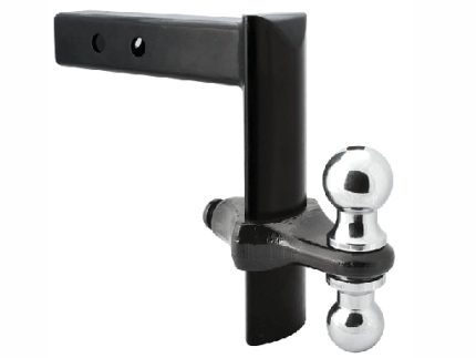 adjustable steel ball mount capacity 10000lbs, drop from 2″-6″ welded dual hitch balls are 2″ 6000lb