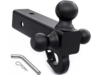TB344 TOW BALL 2 inch WITH TOW BAR 2inch + 5/8inch hole + DRAW HOOK, 11inch Length